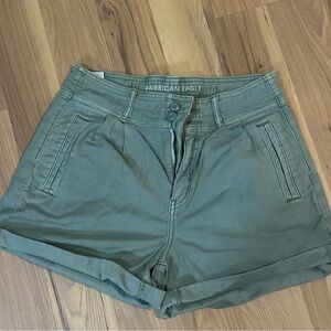 American Eagle Outfitters High Waist Olive Shorts